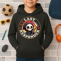 Last Responder Funny Mortician Grim Reaper Kids Hoodie thumb 2