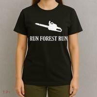 Lumberjack Run Forest Run Chainsaw Logger Arborist T-Shirt thumb 4