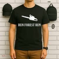 Lumberjack Run Forest Run Chainsaw Logger Arborist T-Shirt thumb 6