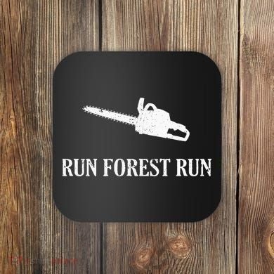 Lumberjack Run Forest Run Chainsaw Logger Arborist Coaster