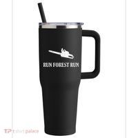 Lumberjack Run Forest Run Chainsaw Logger Arborist 40oz Vacuum Insulated Stainless Steel Travel Tumbler thumb 0