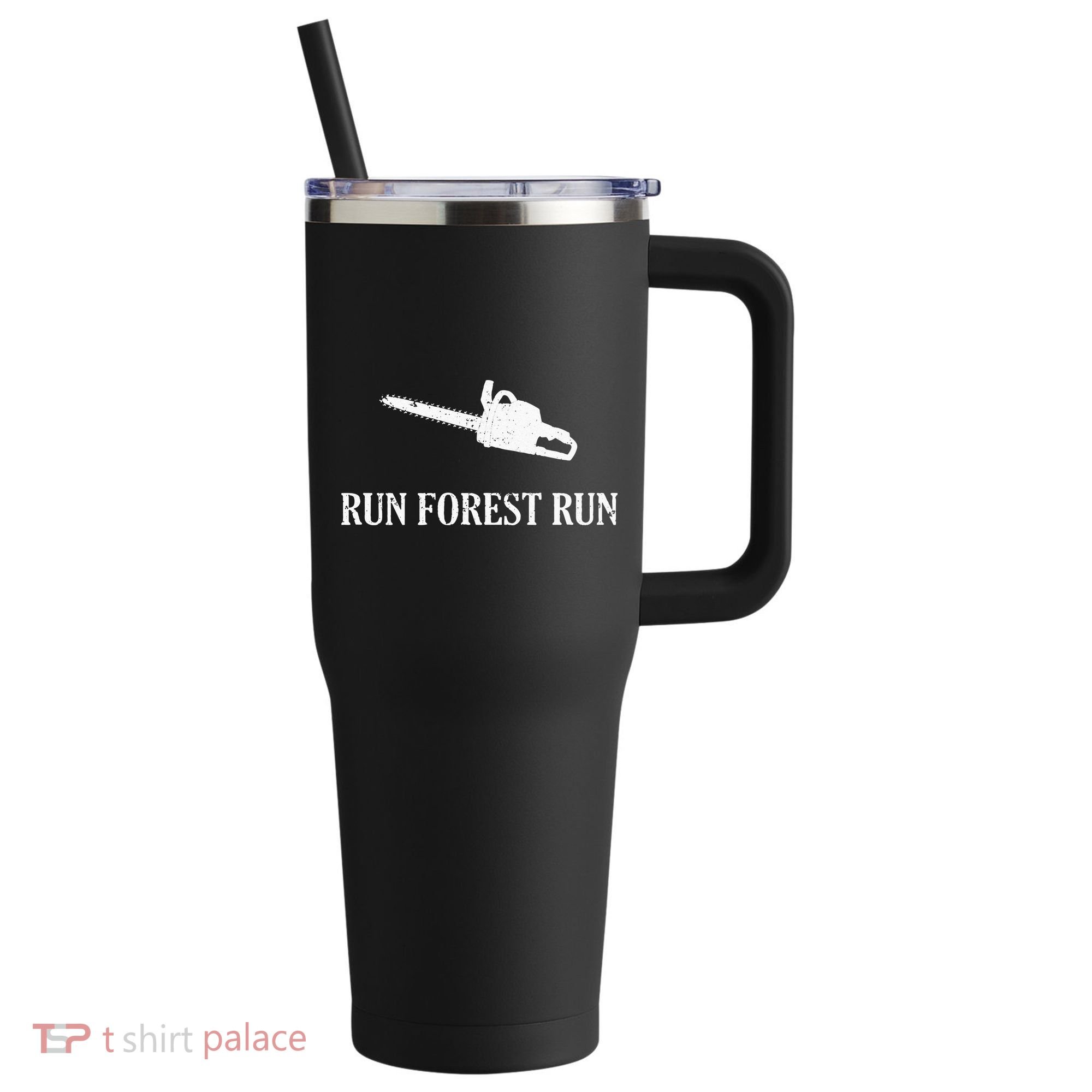 Lumberjack Run Forest Run Chainsaw Logger Arborist 40oz Vacuum Insulated Stainless Steel Travel Tumbler