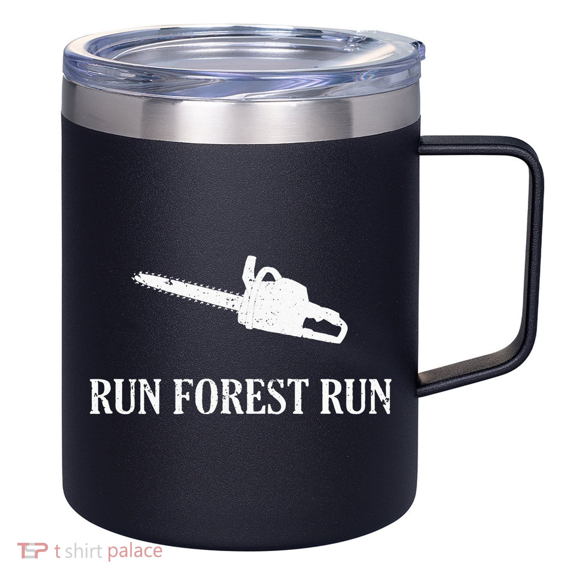 Lumberjack Run Forest Run Chainsaw Logger Arborist 12oz Stainless Steel Coffee Mug