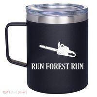 Lumberjack Run Forest Run Chainsaw Logger Arborist 12oz Stainless Steel Coffee Mug thumb 2
