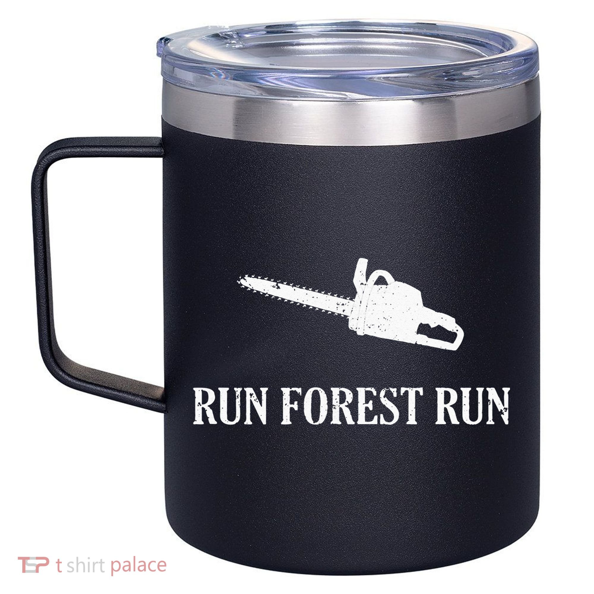 Lumberjack Run Forest Run Chainsaw Logger Arborist 12oz Stainless Steel Coffee Mug