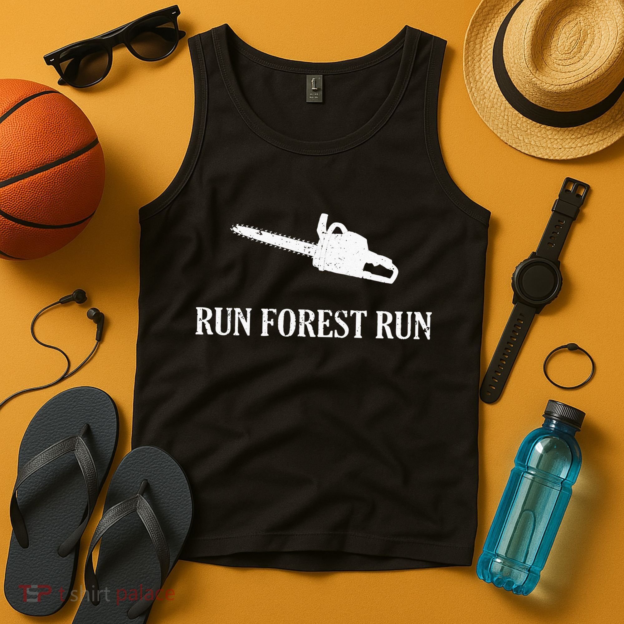 Lumberjack Run Forest Run Chainsaw Logger Arborist Tank Top
