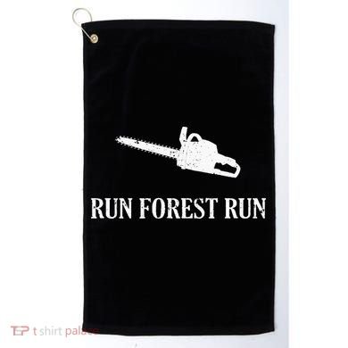 Lumberjack Run Forest Run Chainsaw Logger Arborist Golf Towel