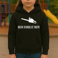 Lumberjack Run Forest Run Chainsaw Logger Arborist Kids Hoodie thumb 3