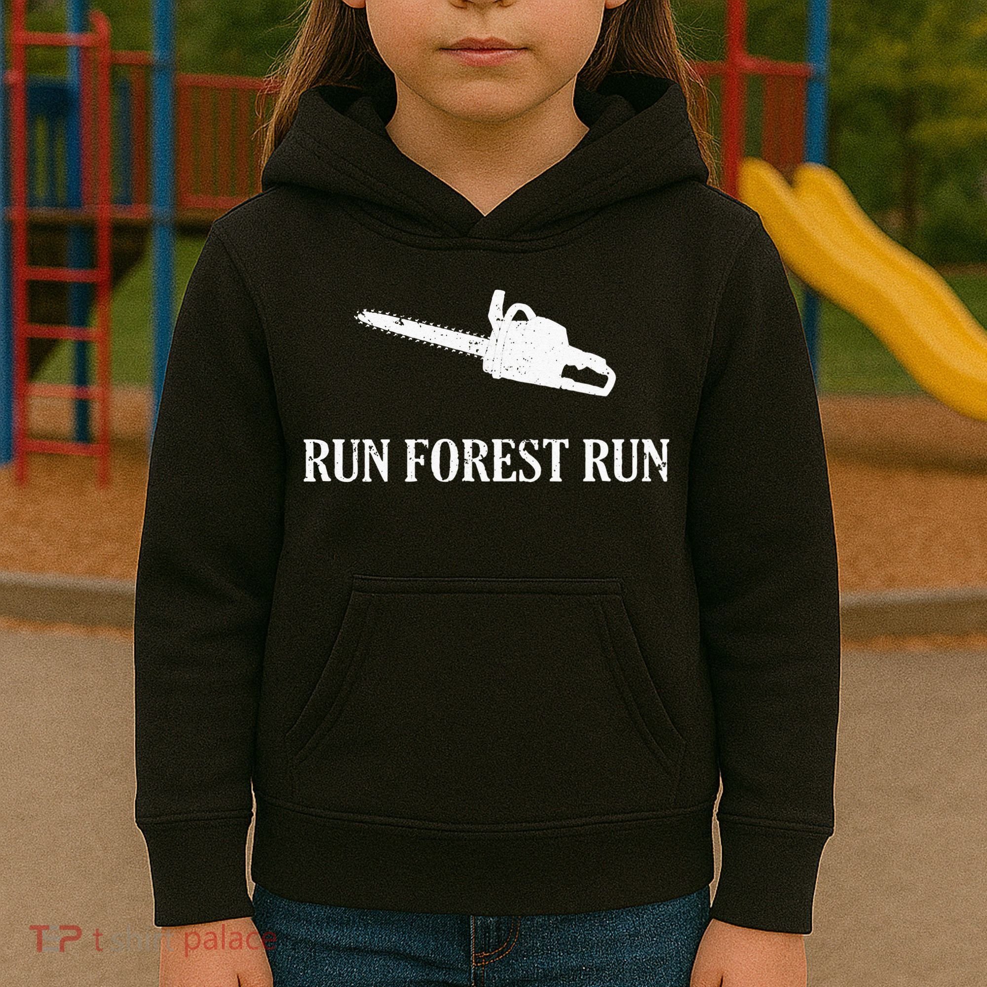 Lumberjack Run Forest Run Chainsaw Logger Arborist Kids Hoodie