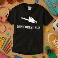 Lumberjack Run Forest Run Chainsaw Logger Arborist Kids T-Shirt thumb 3