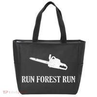 Lumberjack Run Forest Run Chainsaw Logger Arborist Tote Bag thumb 0