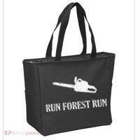 Lumberjack Run Forest Run Chainsaw Logger Arborist Tote Bag thumb 2