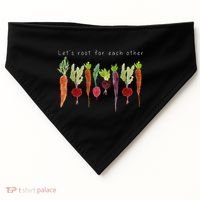 Lets Root For Each Other Vegetable Quote USA-Made Doggie Bandana thumb 0