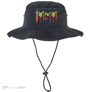 Lets Root For Each Other Vegetable Quote Bucket Hat