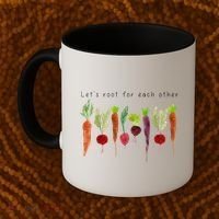 Lets Root For Each Other Vegetable Quote Coffee Mug thumb 2