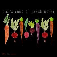 Lets Root For Each Other Vegetable Quote Women's Hoodie thumb 2