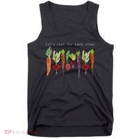 Lets Root For Each Other Vegetable Quote Tank Top thumb 0