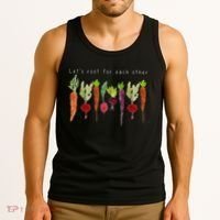 Lets Root For Each Other Vegetable Quote Tank Top thumb 3