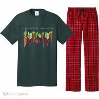 Lets Root For Each Other Vegetable Quote Pajama Set thumb 0