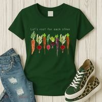 Lets Root For Each Other Vegetable Quote Women's T-Shirt thumb 3