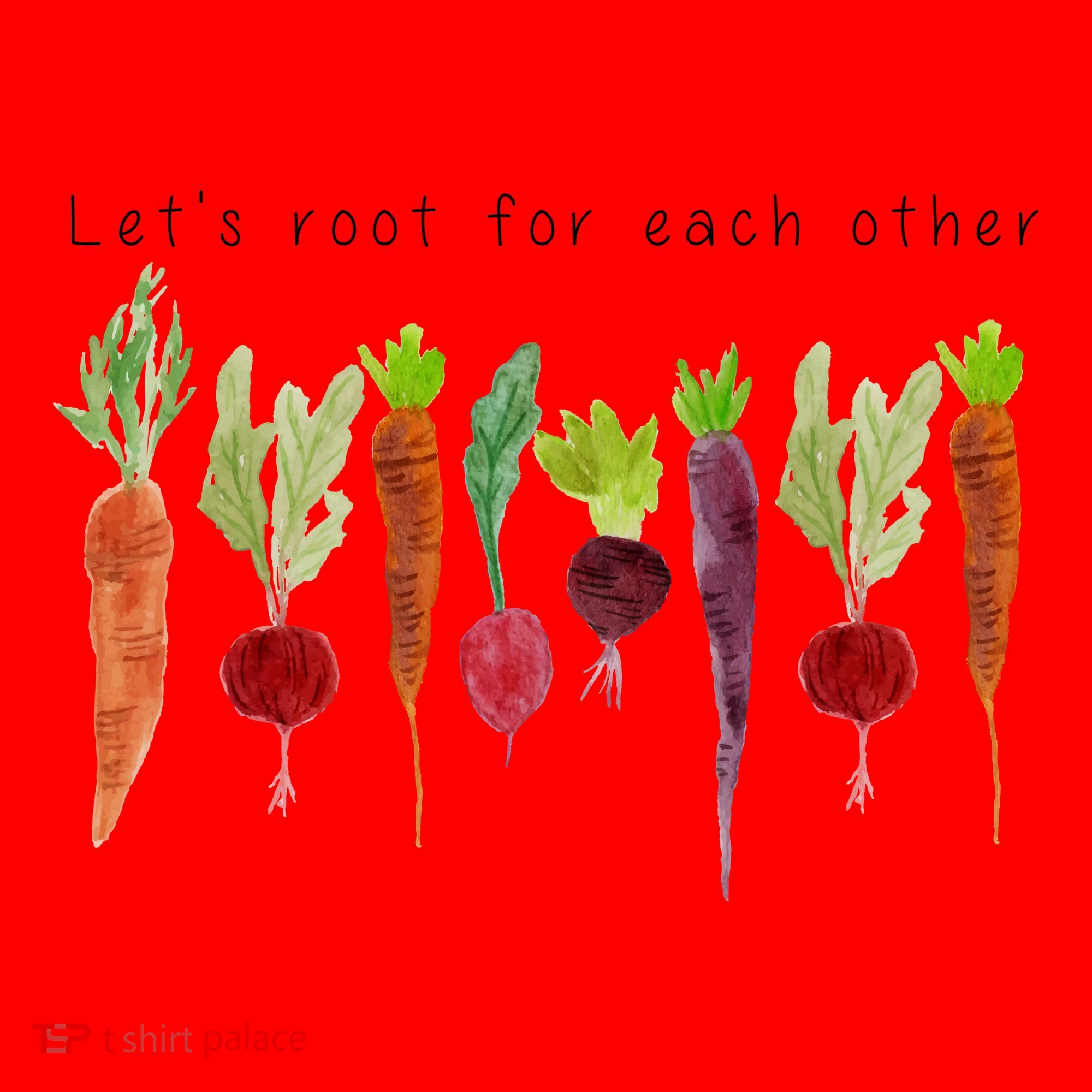 Lets Root For Each Other Vegetable Quote Santa Hat