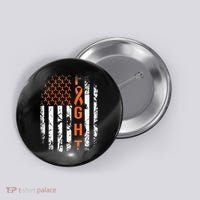 Leukemia Ribbon Fight American Flag Leukemia Awareness Button thumb 0