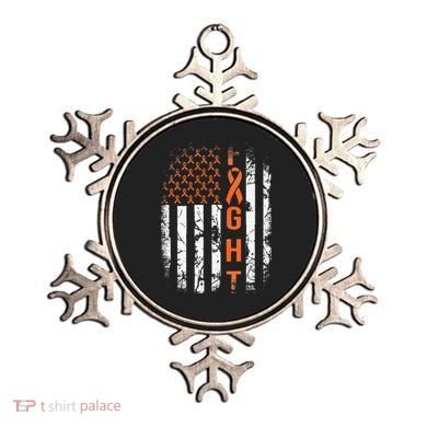 Leukemia Ribbon Fight American Flag Leukemia Awareness Ornament