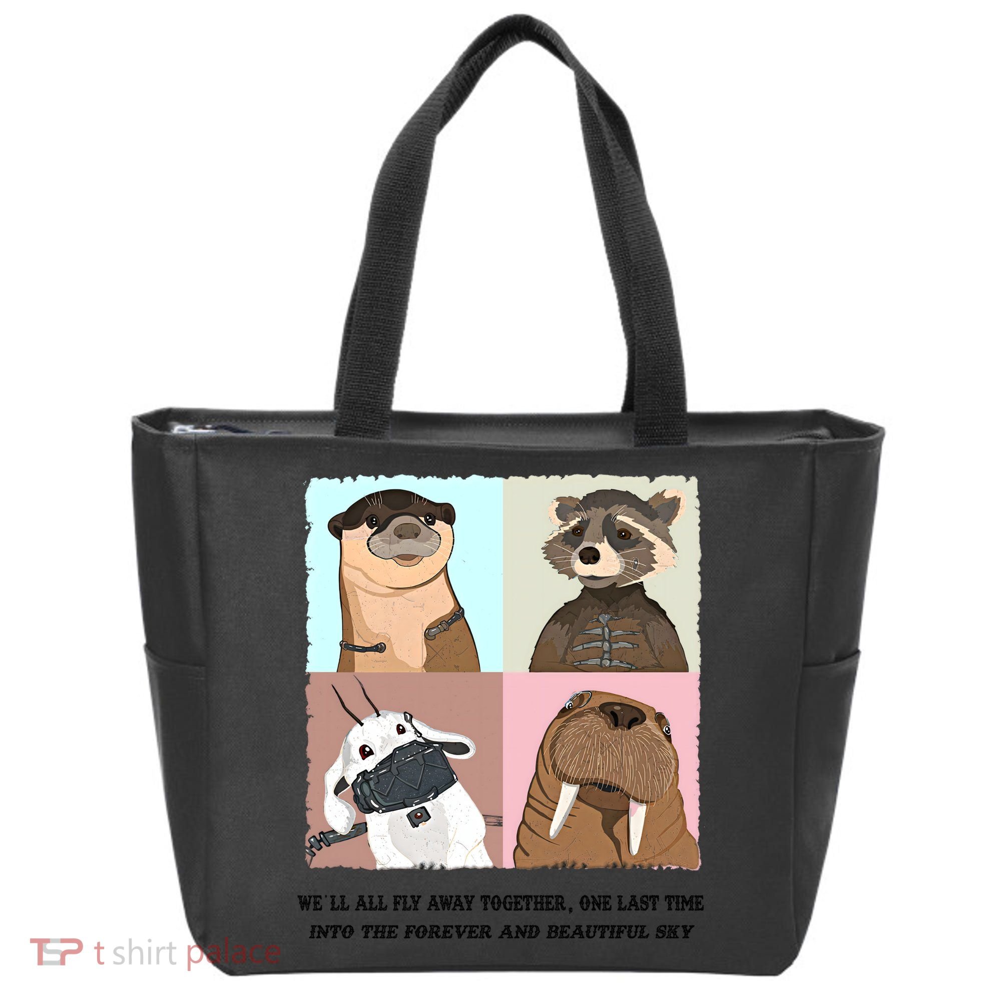 Lylla Rocket Floor Teefs Into The Forever And Beautiful Sky Rock Tote Bag