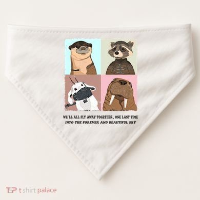 Lylla Rocket Floor Teefs Into The Forever And Beautiful Sky Rock USA-Made Doggie Bandana