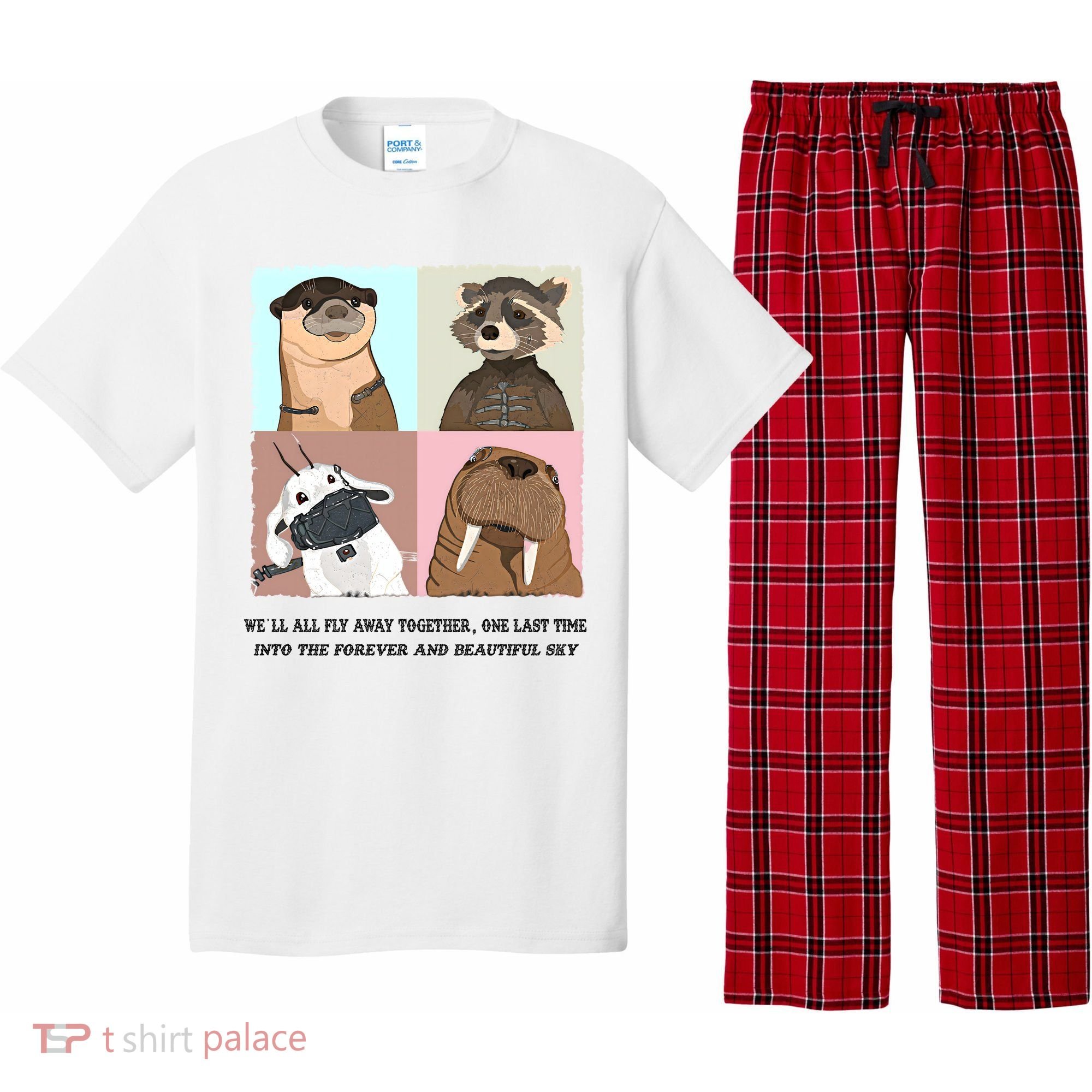 Lylla Rocket Floor Teefs Into The Forever And Beautiful Sky Rock Pajama Set