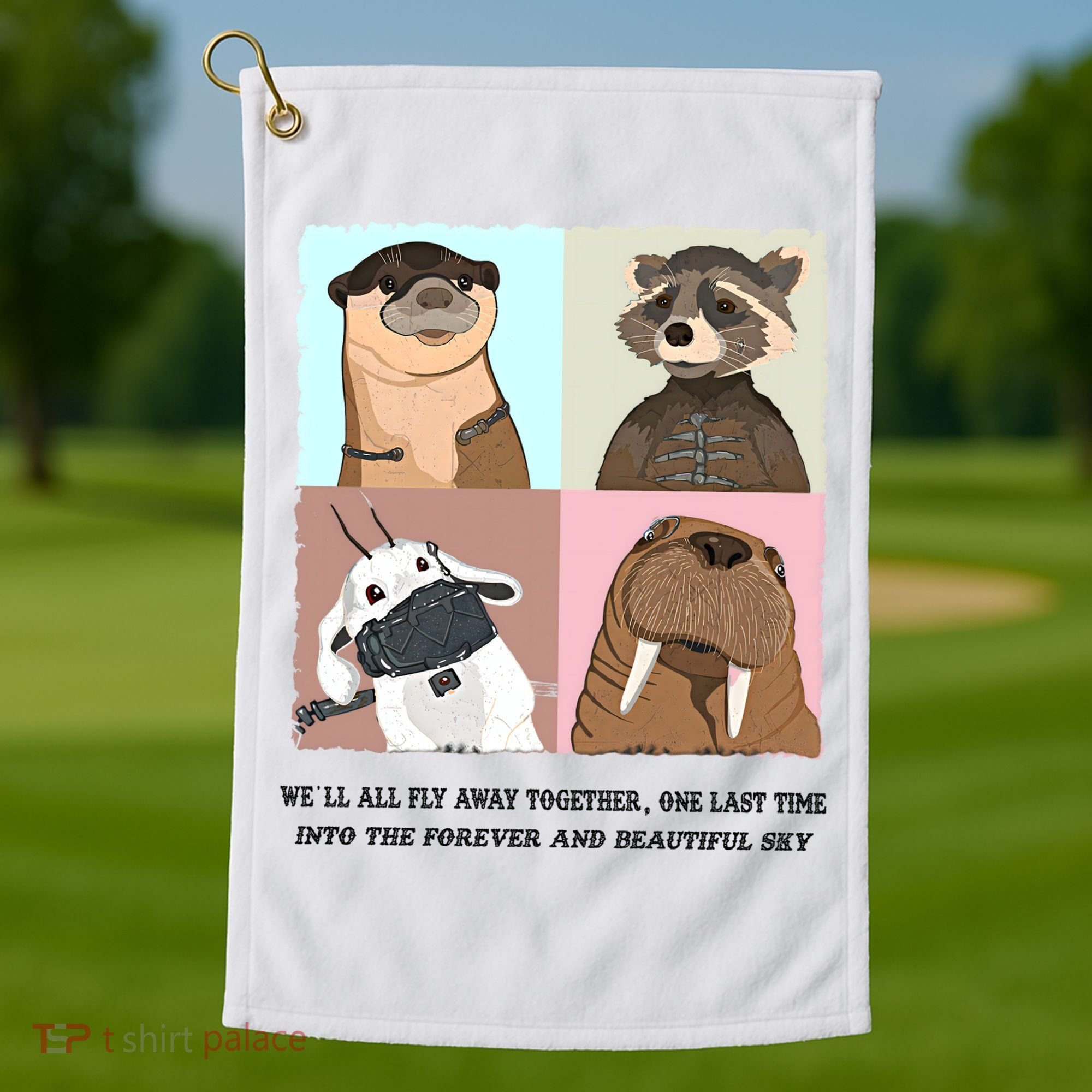 Lylla Rocket Floor Teefs Into The Forever And Beautiful Sky Rock Golf Towel