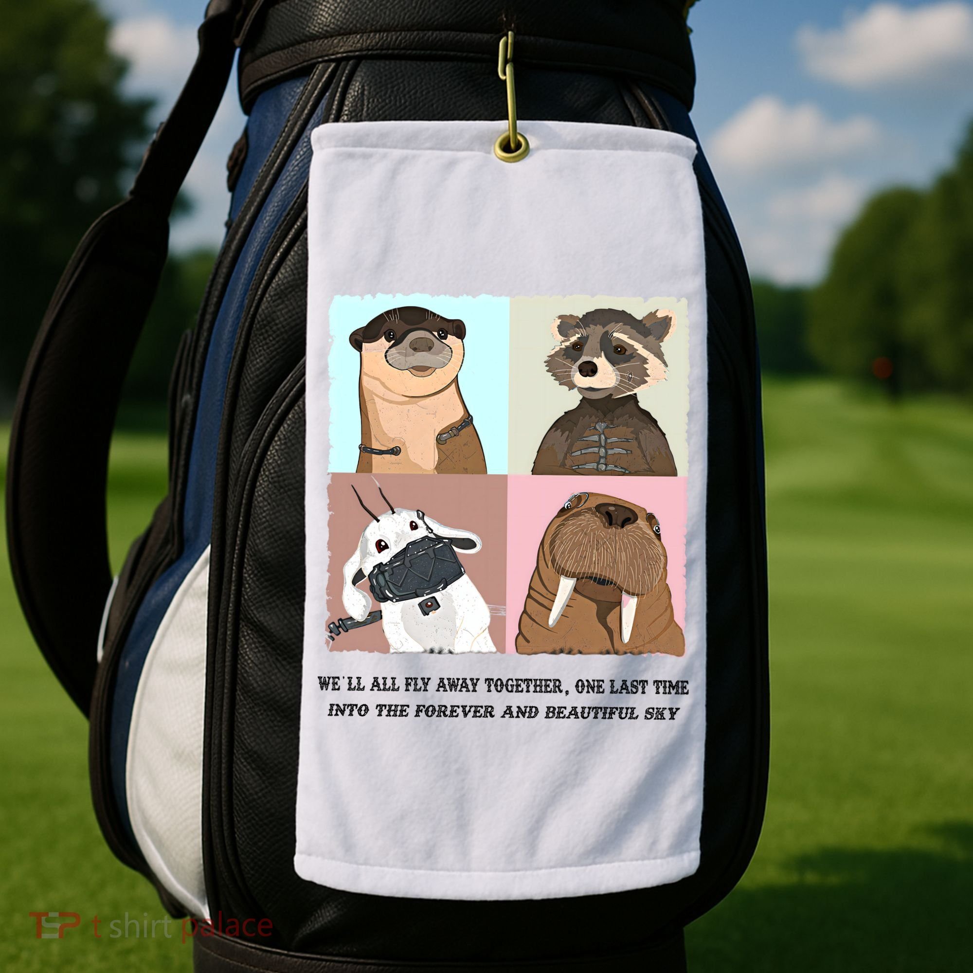 Lylla Rocket Floor Teefs Into The Forever And Beautiful Sky Rock Golf Towel
