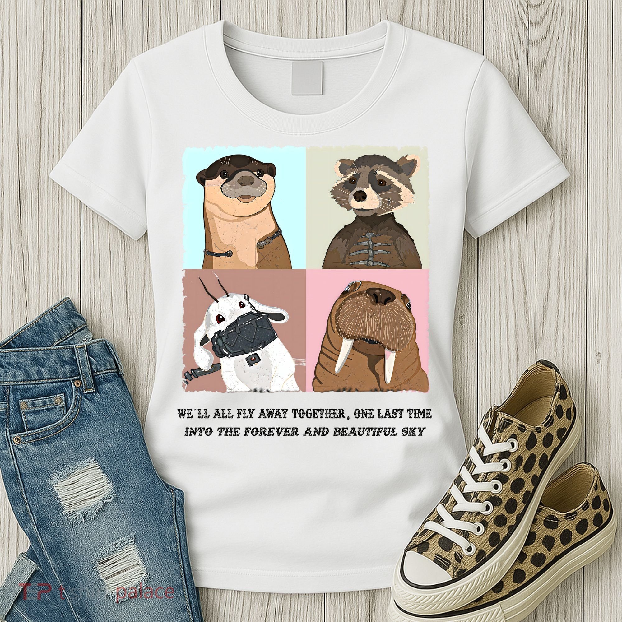 Lylla Rocket Floor Teefs Into The Forever And Beautiful Sky Rock Women's T-Shirt