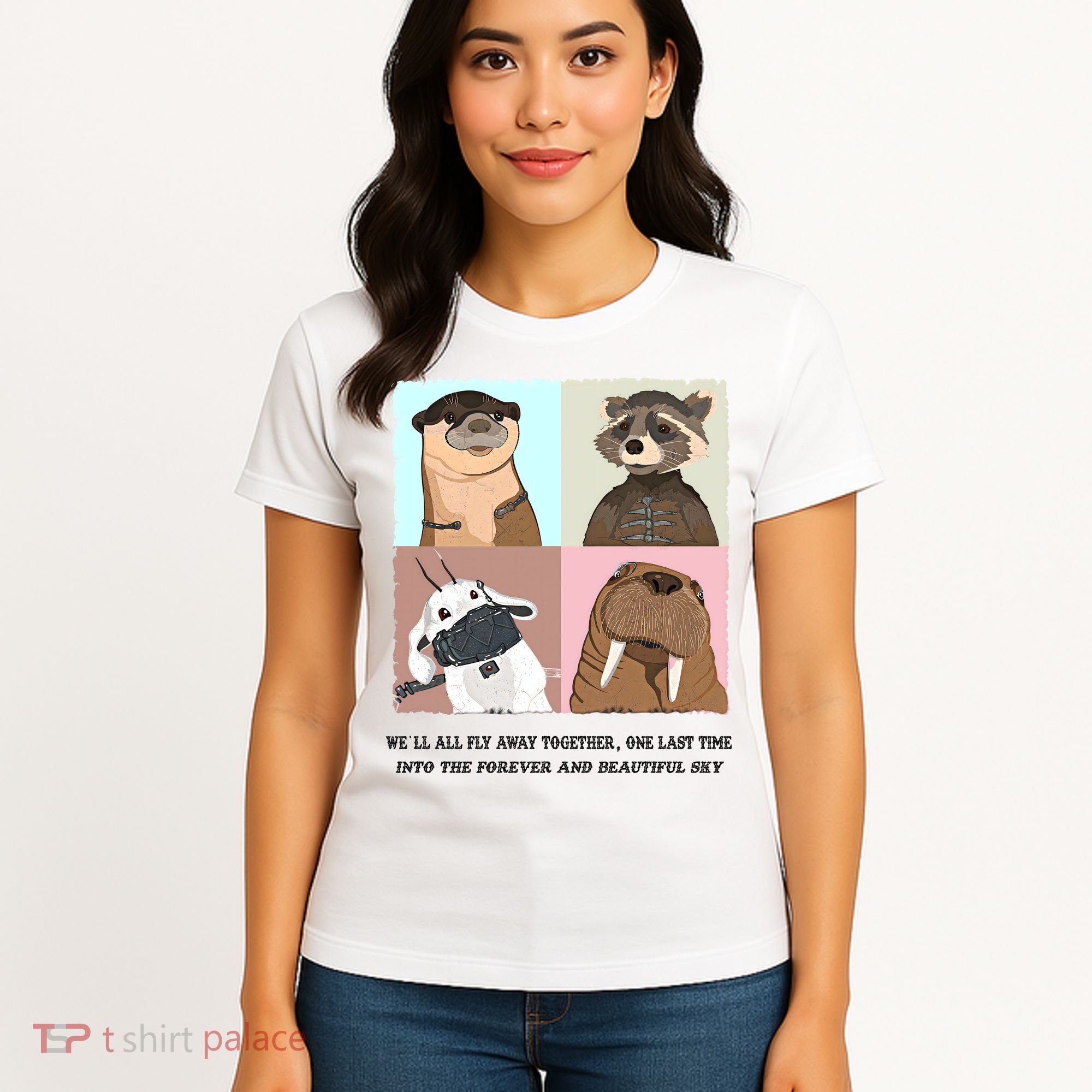 Lylla Rocket Floor Teefs Into The Forever And Beautiful Sky Rock Women's T-Shirt
