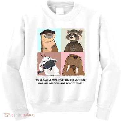 Lylla Rocket Floor Teefs Into The Forever And Beautiful Sky Rock Kids Sweatshirt