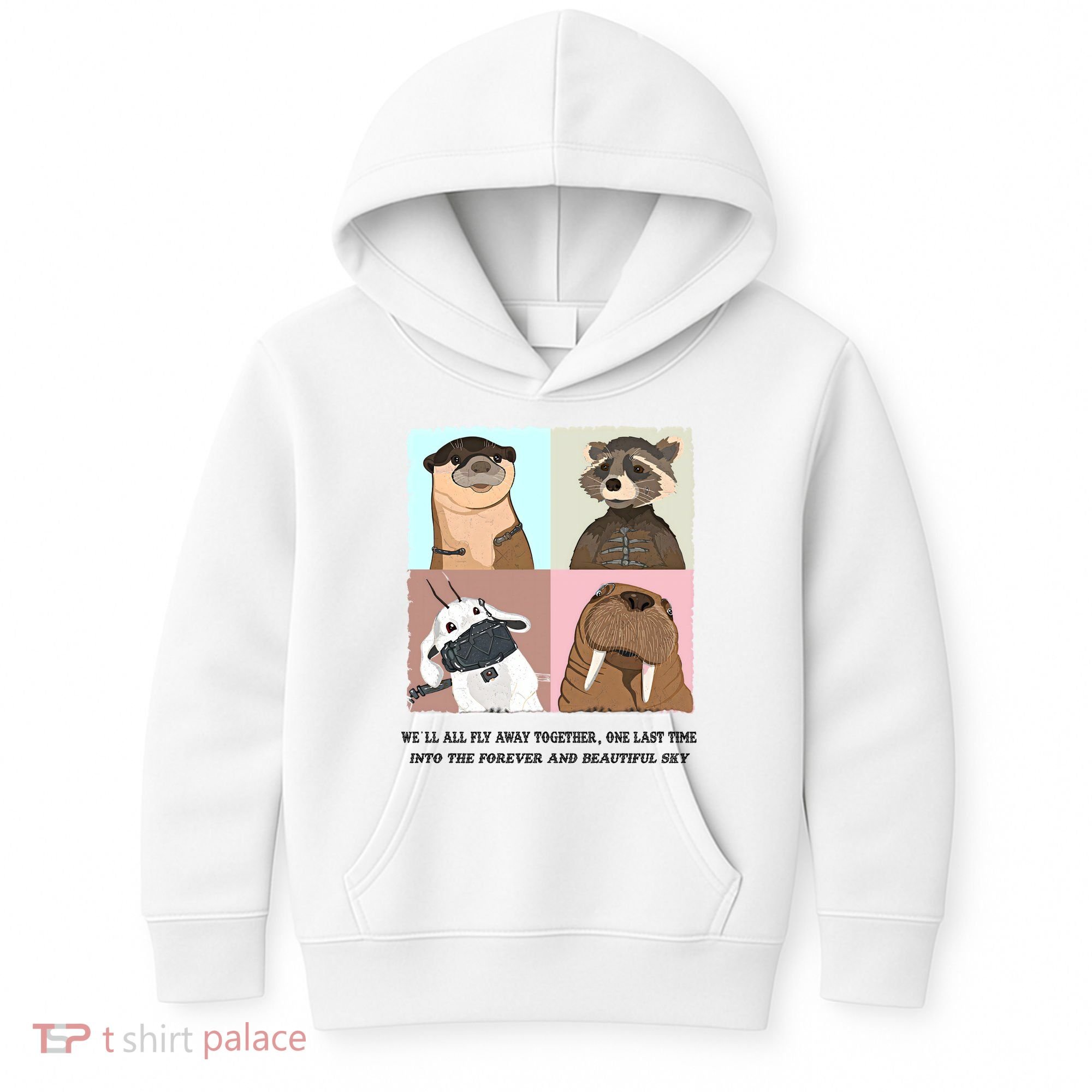 Lylla Rocket Floor Teefs Into The Forever And Beautiful Sky Rock Kids Hoodie