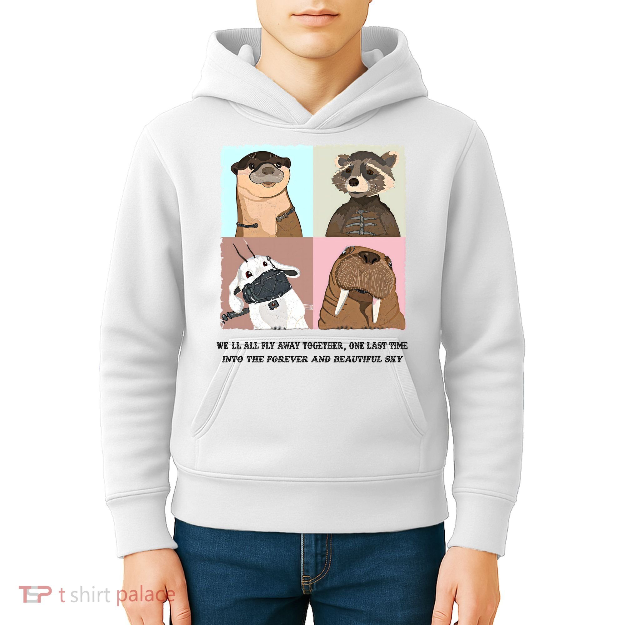 Lylla Rocket Floor Teefs Into The Forever And Beautiful Sky Rock Kids Hoodie