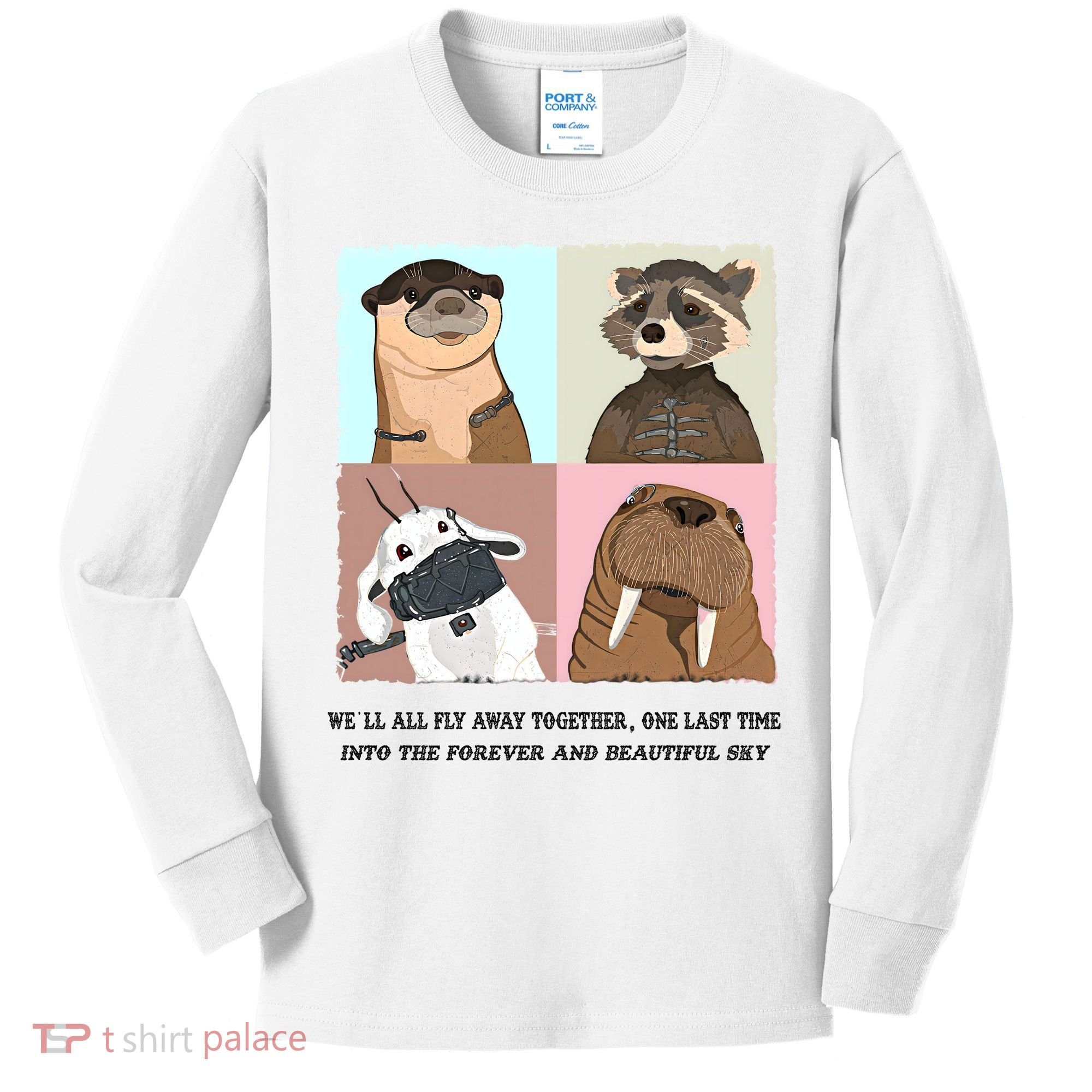 Lylla Rocket Floor Teefs Into The Forever And Beautiful Sky Rock Kids Long Sleeve Shirt