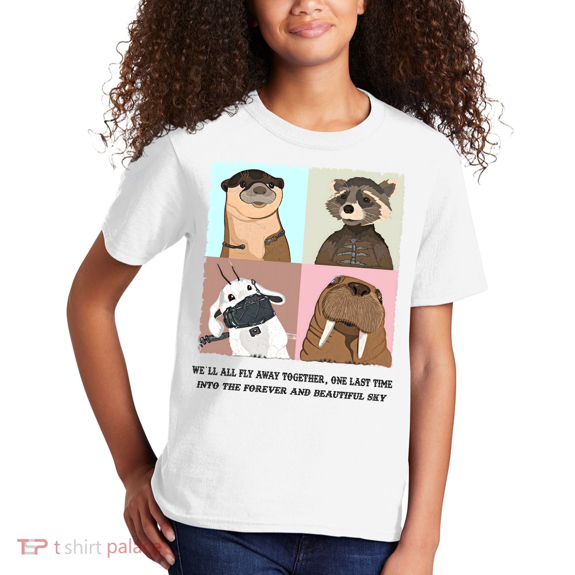 Lylla Rocket Floor Teefs Into The Forever And Beautiful Sky Rock Kids T-Shirt