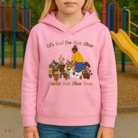 Let's Root For Each Other And Watch Each Other Grow Plant Lover Kids Hoodie thumb 3