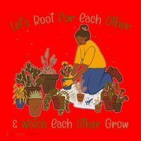 Let's Root For Each Other And Watch Each Other Grow Plant Lover Santa Hat thumb 1