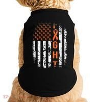 Leukemia Ribbon Fight American Flag Leukemia Awareness Doggie Tank thumb 0