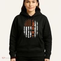 Leukemia Ribbon Fight American Flag Leukemia Awareness Hoodie thumb 5