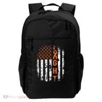 Leukemia Ribbon Fight American Flag Leukemia Awareness Backpack thumb 0