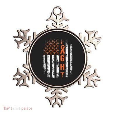 Leukemia Ribbon Fight American Flag Leukemia Awareness Ornament