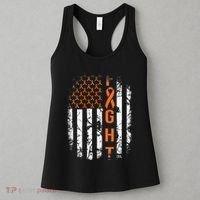 Leukemia Ribbon Fight American Flag Leukemia Awareness Women's Tank Top thumb 3