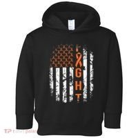 Leukemia Ribbon Fight American Flag Leukemia Awareness Toddler Hoodie thumb 0
