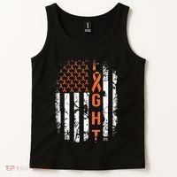Leukemia Ribbon Fight American Flag Leukemia Awareness Tank Top thumb 2