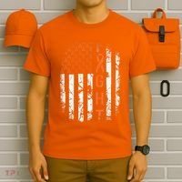 Leukemia Ribbon Fight American Flag Leukemia Awareness T-Shirt thumb 6
