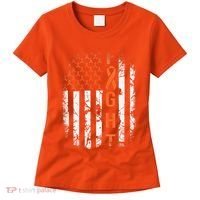 Leukemia Ribbon Fight American Flag Leukemia Awareness Women's T-Shirt thumb 0